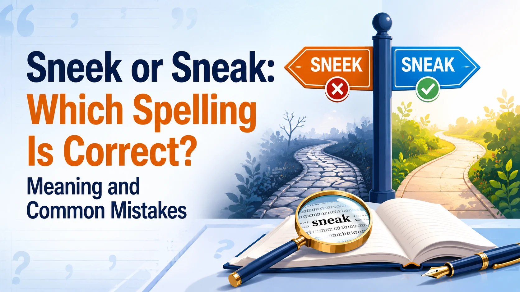Sneek or Sneak: Which Spelling Is Correct? Meaning and Common Mistakes