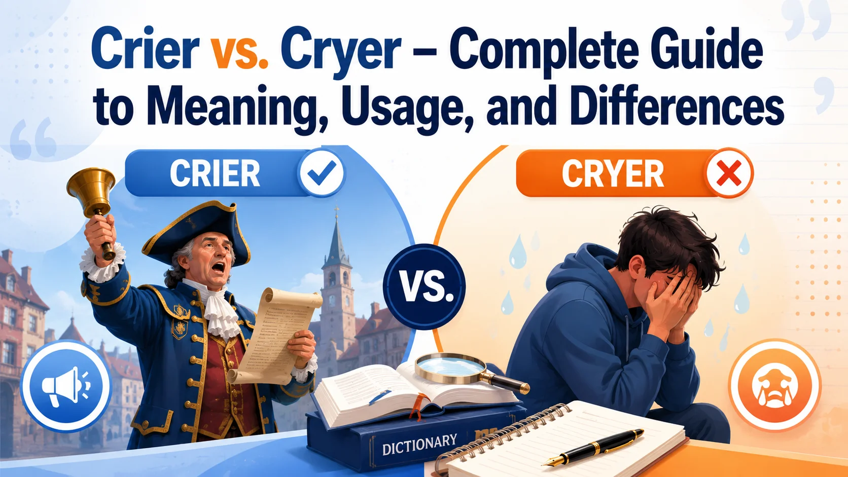 Crier vs. Cryer – Complete Guide to Meaning, Usage, and Differences