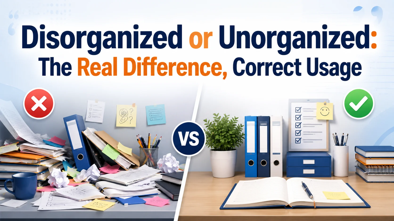 Disorganized or Unorganized: The Real Difference, Correct Usage