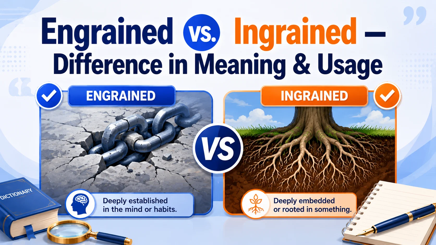 Engrained vs. Ingrained – Difference in Meaning & Usage