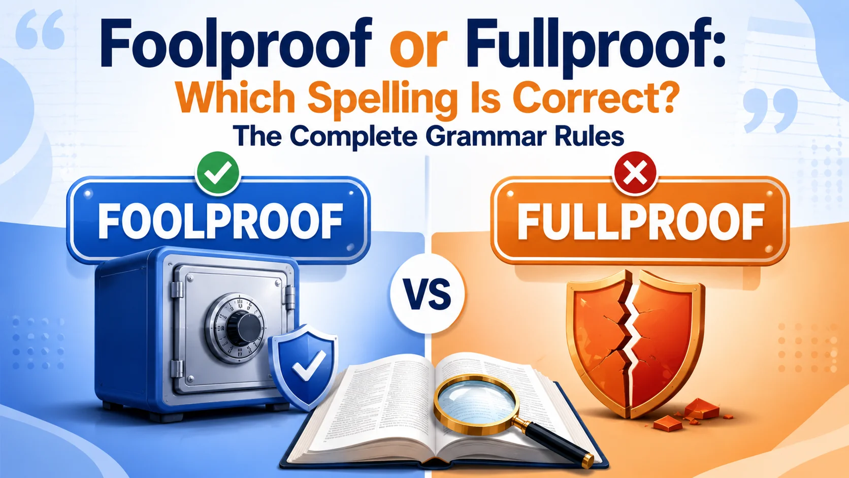 Foolproof or Fullproof: Which Spelling Is Correct? The Complete Grammar Rules