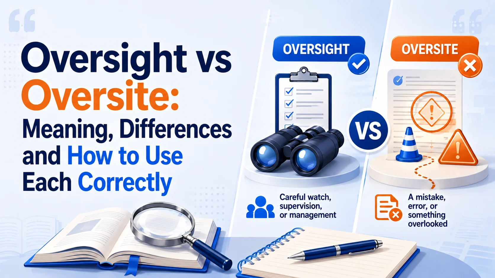 Oversight vs Oversite: Meaning, Differences and How to Use Each Correctly