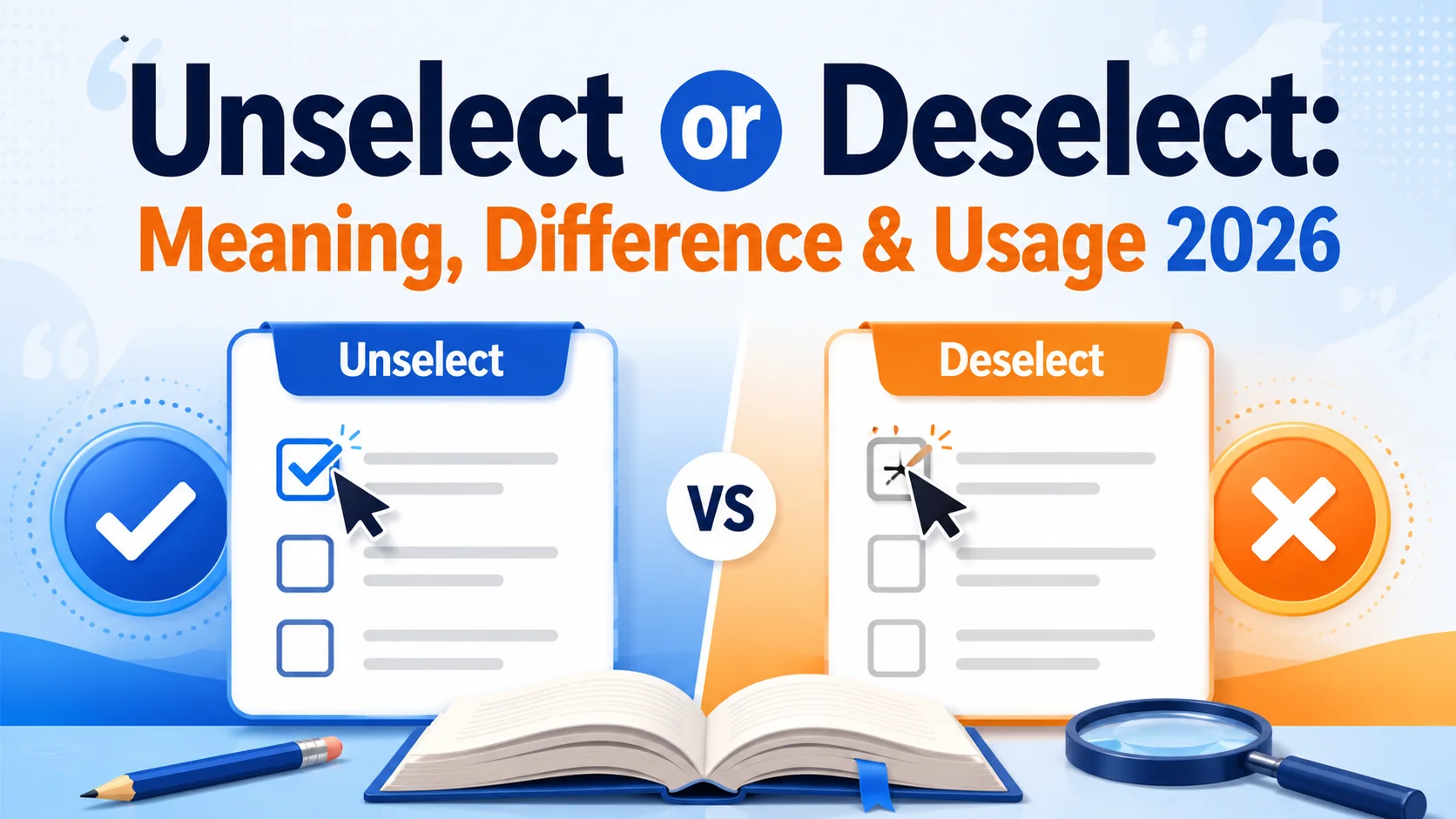 Unselect or Deselect: Meaning, Difference & Usage 2026