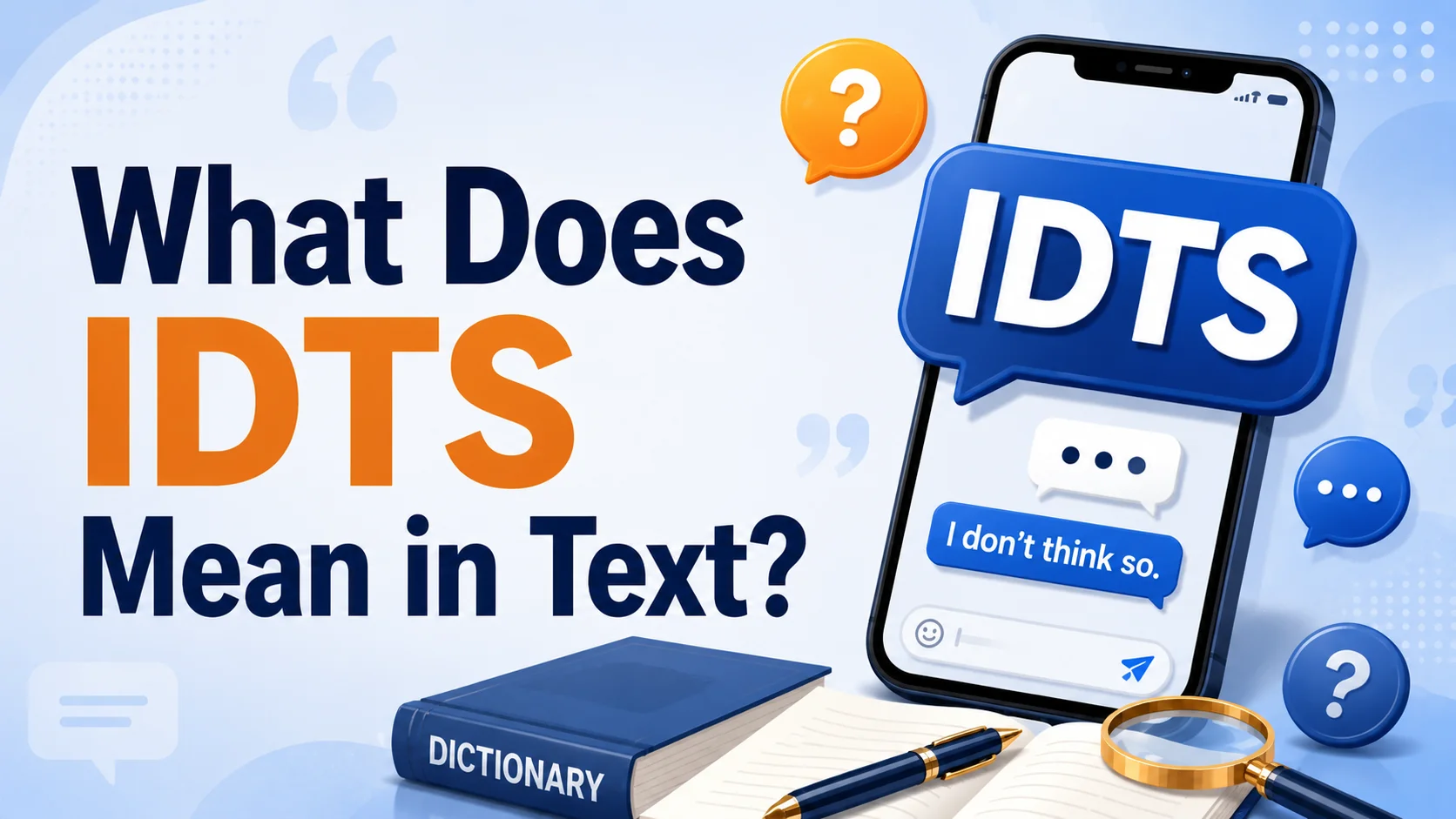 What Does IDTS Mean in Text?