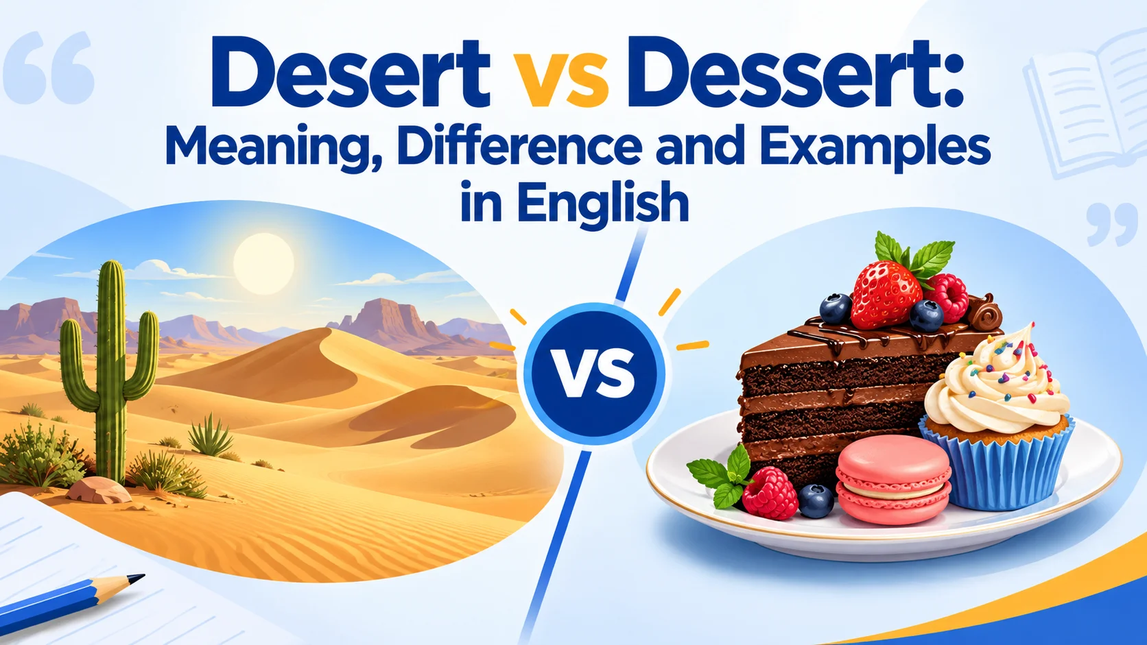 Desert vs Dessert: Meaning, Difference and Examples in English