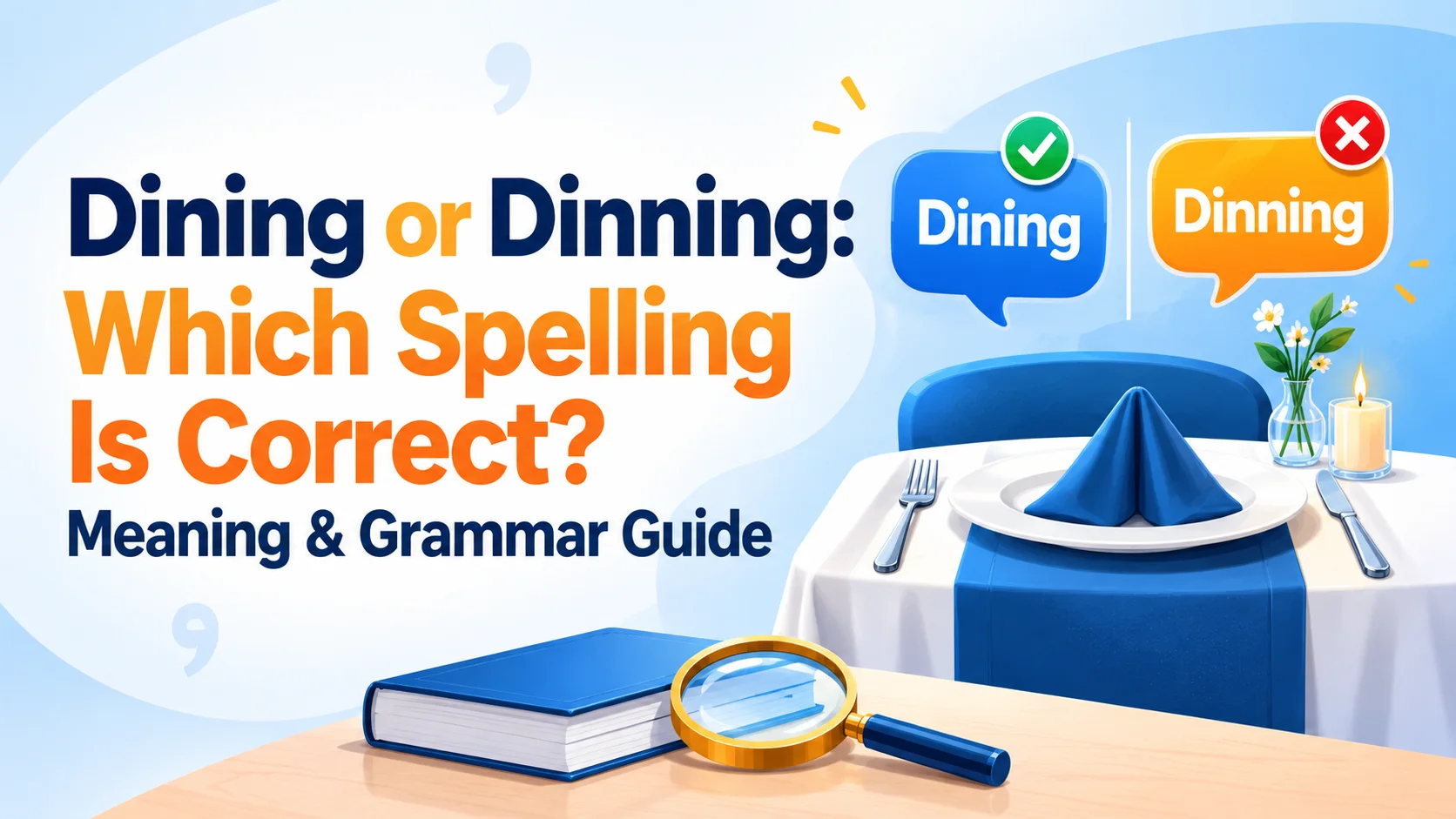 Dining or Dinning: Which Spelling Is Correct? Meaning & Grammar Guide
