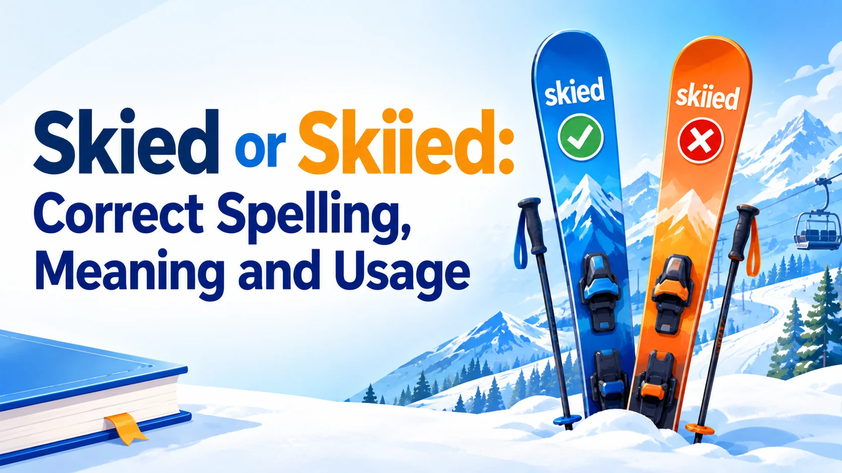 Skied or Skiied: Correct Spelling, Meaning and Usage