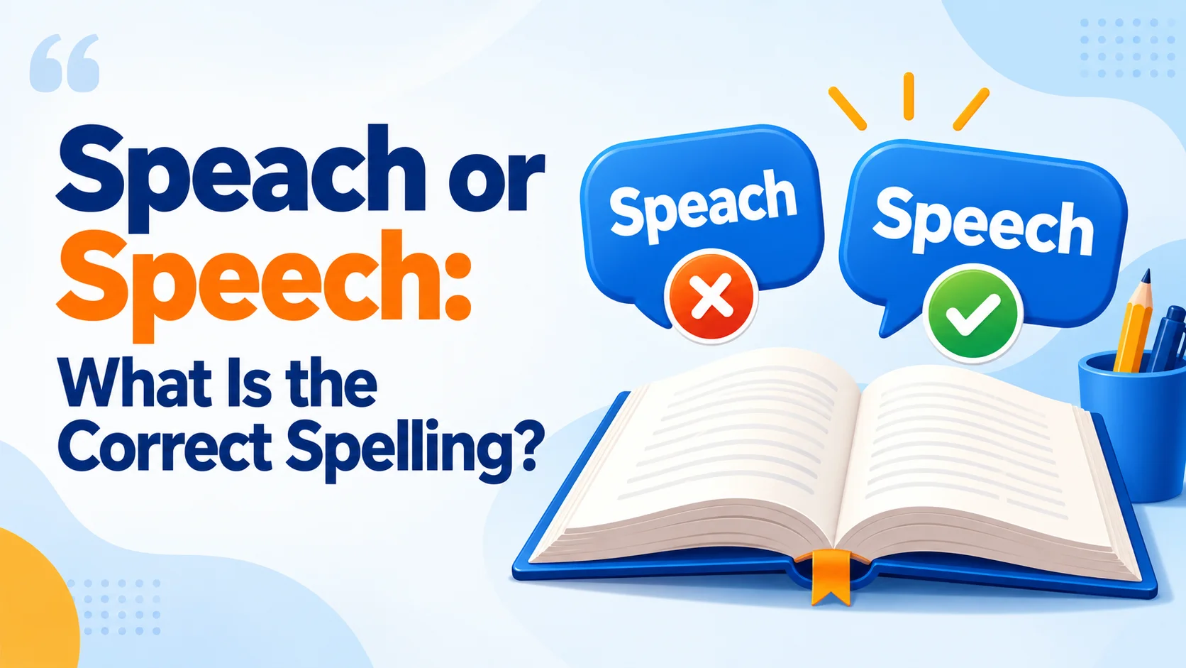 Speach or Speech: What Is the Correct Spelling?